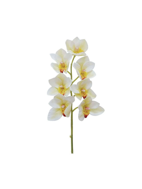 Marhome Artificial Decorative Branch Orchid White 62cm 1pcs