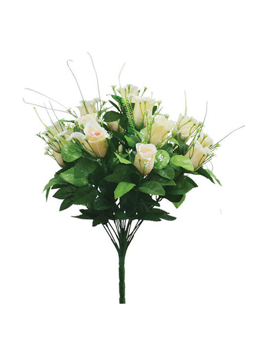 Marhome Buchet din Flori Artificiale Rose 40cm 1buc