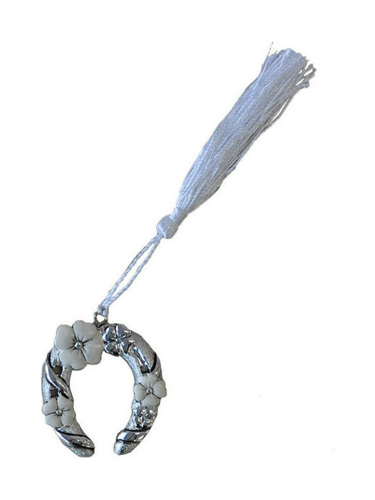 Hanging Lucky Charm Horseshoe Silver 5cm 1pcs