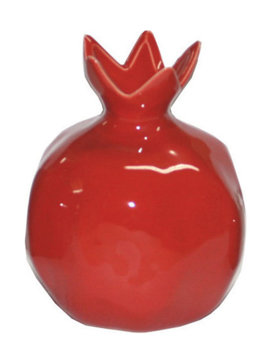 Marhome Tabletop Lucky Charm Pomegranate Red Ceramic 11x13cm 1pcs