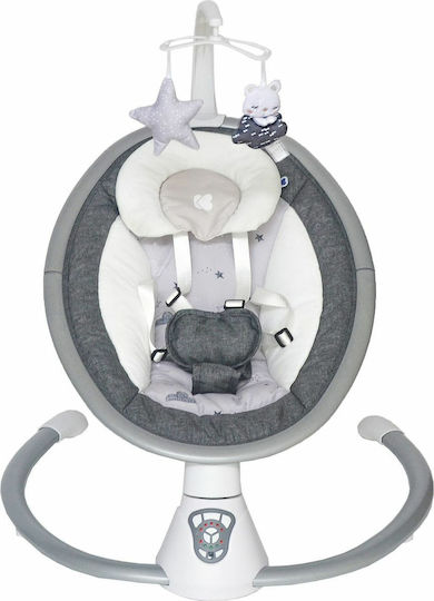 Kikka Boo Ηλεκτρικό Relax Μωρού Twiddle με Μουσική Grey για Παιδί έως 9kg