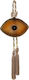 Marhome Hanging Lucky Charm Burner Yellow made of Glass 30cm 1pcs