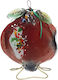 Marhome Tabletop Lucky Charm Pomegranate Red made of Glass 15.5x15.5cm 1pcs