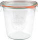 Weck Set 4Stück Gläser Allgemeine Verwendung mit Deckel Glas Transparent 580ml