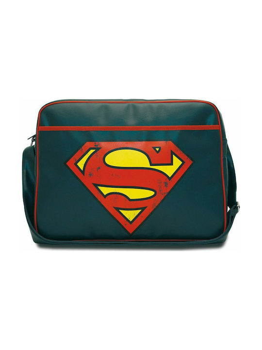 Logoshirt Superman Logo Kinder Rucksack Umhängetasche Grün