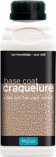 Polyvine Craquelure Basecoat Topcoat Deko-Farbe Transparent Grundierung 500ml