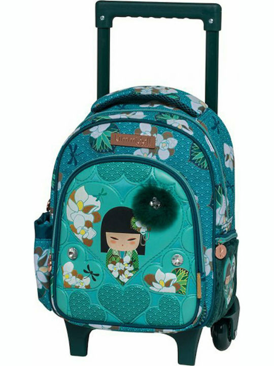 Graffiti Kimmidoll Nonoko School Bag Trolley Kindergarten in Turquoise color