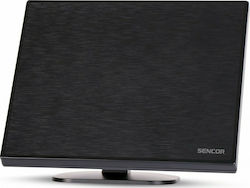 Sencor SDA220 Innenbereich TV-Antenne (Stromversorgung erforderlich) in Schwarz Farbe Verbindung mit Koaxialkabel