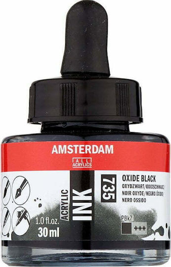 Royal Talens Amsterdam Acrylic Ink Acrylic Paint Set Oxide Black 735 30ml 1pcs