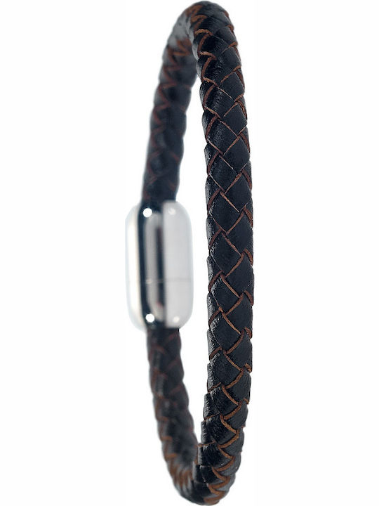 Men's single bracelet in brown leather