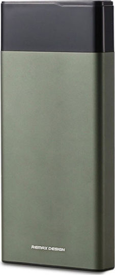 Remax RPP-131 Power Bank 20000mAh με 2 Θύρες USB-A Πράσινο