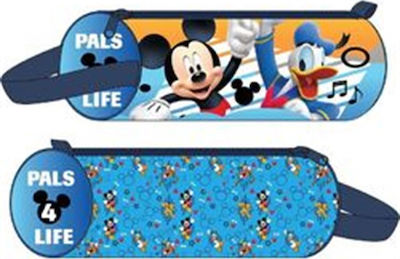 Diakakis Mickey Mouse Pencil Case Barrel with 1 Compartment Blue