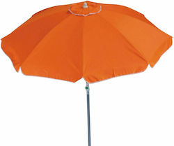 Summer Club Mare Foldable Beach Umbrella Diameter 2m with UV Protection and Air Vent Orange