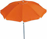 Summer Club Σπαστή Ομπρέλα Θαλάσσης Διαμέτρου 2m με UV Προστασία και Αεραγωγό Orange Mare