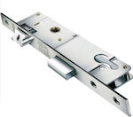 Domus Recessed Lock Front door with Center 35mm Silver