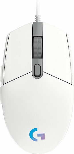 Logitech G102 Lightsync RGB Gaming Ποντίκι 8000 DPI Λευκό