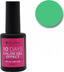 Bioshev Professional 10 Days Color Gel Effect Gloss Nail Polish Long Wearing Green 070 11ml