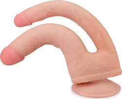 Lovetoy Dildo dublu Cu ventuză Carne 18cm Lovetoy Dildo dublu Cu ventuză Carne 18cm