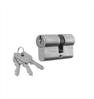 Domus Lock Cylinder Security 83mm (30-53) with 3 Keys Silver