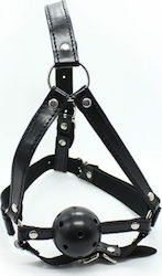 Toyz4lovers Head Harness & Ball Gag Knebel in Schwarz Farbe