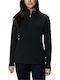 Glacial IV Women's Blouse Fleece Long Sleeve with Zipper Black