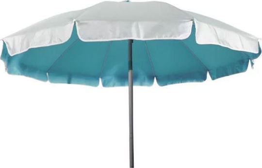 Solart Foldable Beach Umbrella Ciel Diameter 2m with UV Protection and Air Vent Light Blue