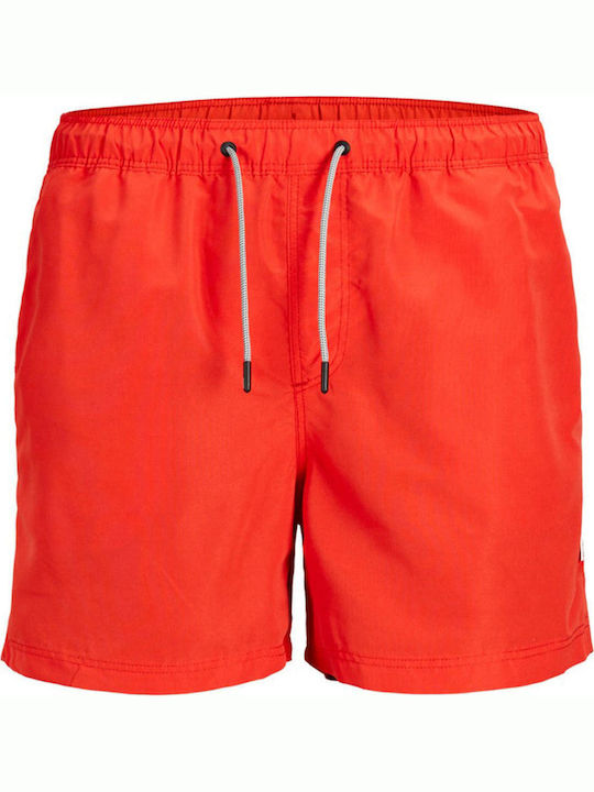 Jack & Jones Costum de baie pentru bărbați Pantaloni scurți Fiery Red