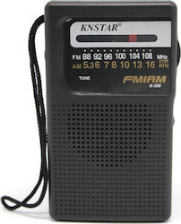 Knstar K-266 Radio de buzunar Cu baterie Negru