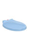 vidaXL Plastic Soft Close Toilet Slim Seat Blue 46cm