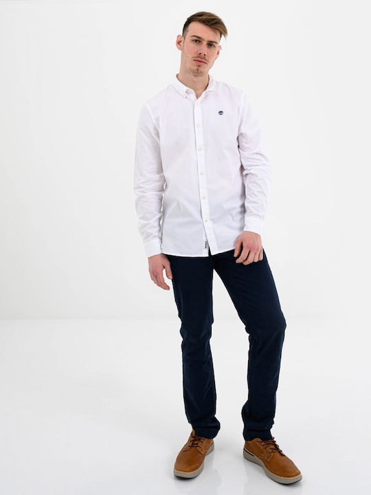 Ela River Oxford Long-sleeved Cotton Shirt White