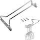 Dianomiki Metallic Mounted Glass Holder Rack with Length 30cm