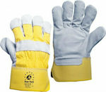 Conik Over Tech Cotton Safety Glofe Leather Yellow