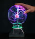 Dekorative Lampe Plasma-Kugel Schwarz