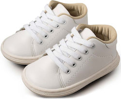 Babywalker Βαπτιστικά Δερμάτινα Sneakers Λευκά