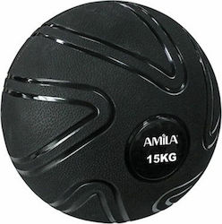 AMILA Μπάλα Slam 15kg σε Μαύρο Χρώμα
