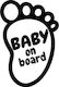 Boy / Girl Baby on Board Car Sign Μαύρο Sticker No 14