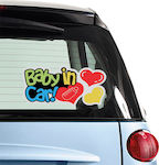 Girl Baby on Board Car Sign Κόκκινο Sticker No 31