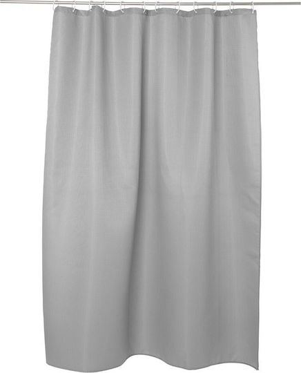5Five Fabric Shower Curtain 180x200cm Grey