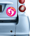 Girl Baby on Board Car Sign Ροζ Sticker No 38