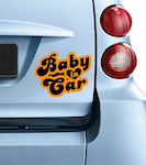 Semn Baby on Board cu Autocolant No 57 Portocaliu