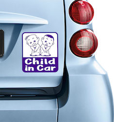 Twins Baby on Board Car Sign Λευκό Sticker No 66