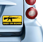 Boy Baby on Board Car Sign Κίτρινο Sticker No 73