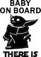 Boy Baby on Board Car Sign Μαύρο Sticker No 96