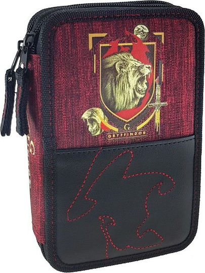 Graffiti Fabric Prefilled Pencil Case Harry Potter with 2 Compartments Red