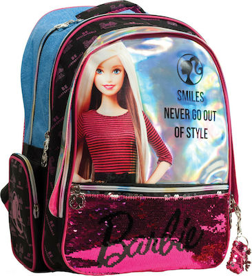 Gim Barbie Denim Fashion School Bag Backpack Elementary, Elementary Multicolored 27lt