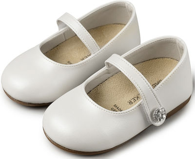 Babywalker White Baptism Leather Pumps