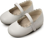 Babywalker Baptism Leather Pumps White