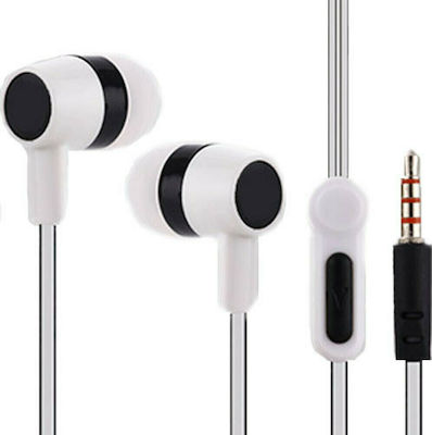 Lamtech LAM021356 In-ear Handsfree με Βύσμα 3.5mm Λευκό