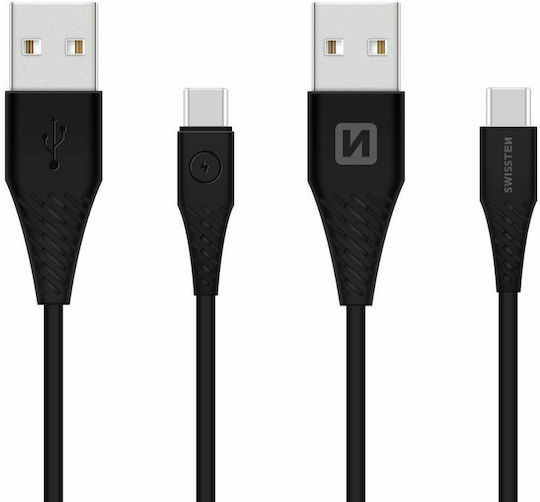 Swissten USB 3.1 Cable USB-C male - USB-A male Black 1.5m (SW71504401)
