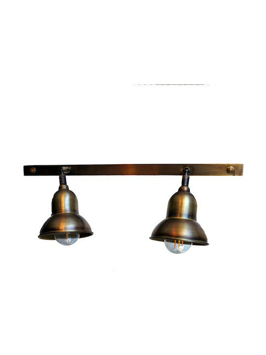 DITS Lighting Dits Lighting Double Spot with Socket E27 in Bronze Color